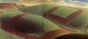 Grant Wood Spring is in oil painting on canvas